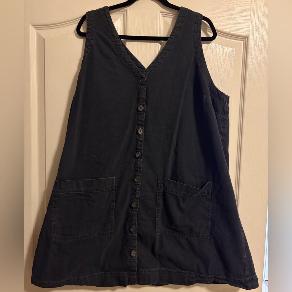 Denim Button-Down Dress